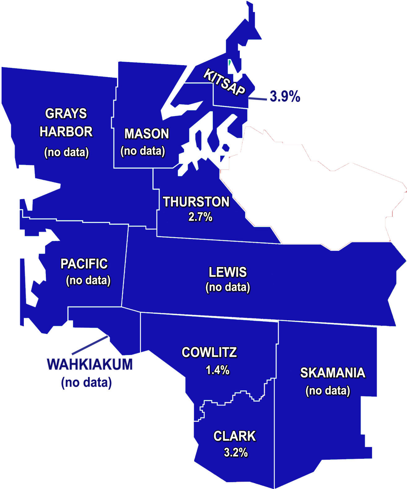 Vacancy rates by county